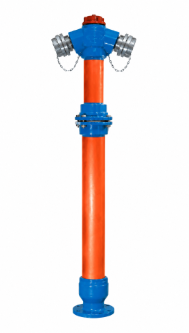 Hidranti exteriori - Hidrant suprateran de incendiu, DN80, H=2.1 M, constructie retezabila 2 racorduri tip B, RWN