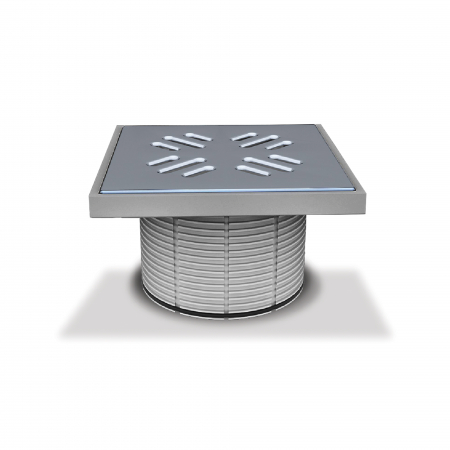 Obiecte sanitare - Inaltator gri, cu gratar inox, Ø 110 mm, Styron