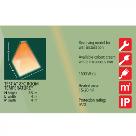 Incalzitor cu lampa infrarosu, 1500W, IP X5, Varma V301/20X5 [2]
