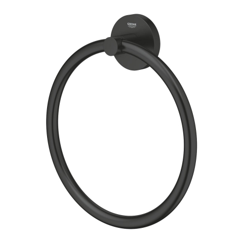 Inel prosop Grohe Essentials, pe perete, 180 mm, metal, negru [1]