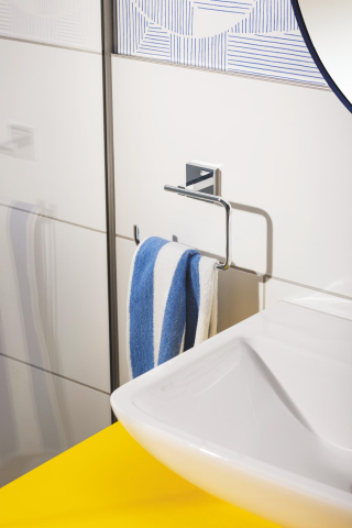 Inel prosop Grohe Start Cube 190 mm, montare pe perete, crom [3]