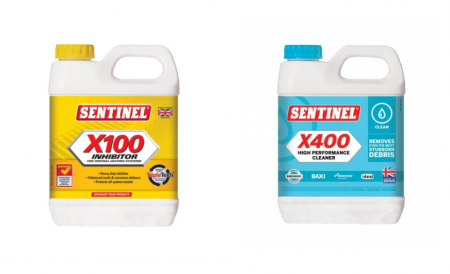 Solutii chimice - Pachet cu solutie de curatare instalatii (1l) & solutie tratament apa (1l) - Pachet X100 + X400, Sentinel
