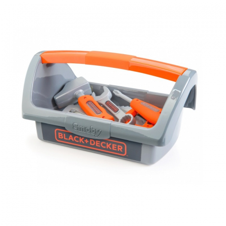 Jucarii de gradina - Jucarie Trusa unelte cu 6 piese, Black&Decker Smoby