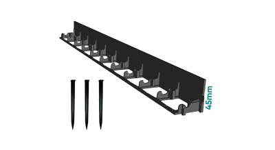 Casa si gradina - Kit Bordura de drenaj din polipropilena pentru pavaj NEW FIX L=1 m, 3 ancore incluse, H45 - Vodaland gama Terra