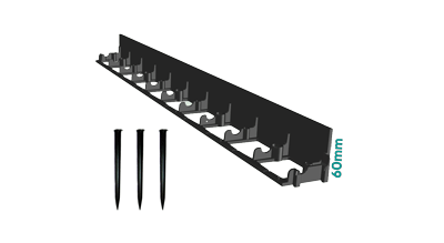Casa si gradina - Kit Bordura de drenaj din polipropilena pentru pavaj NEW FIX L=1 m, 3 ancore incluse, H60 - Vodaland gama Terra