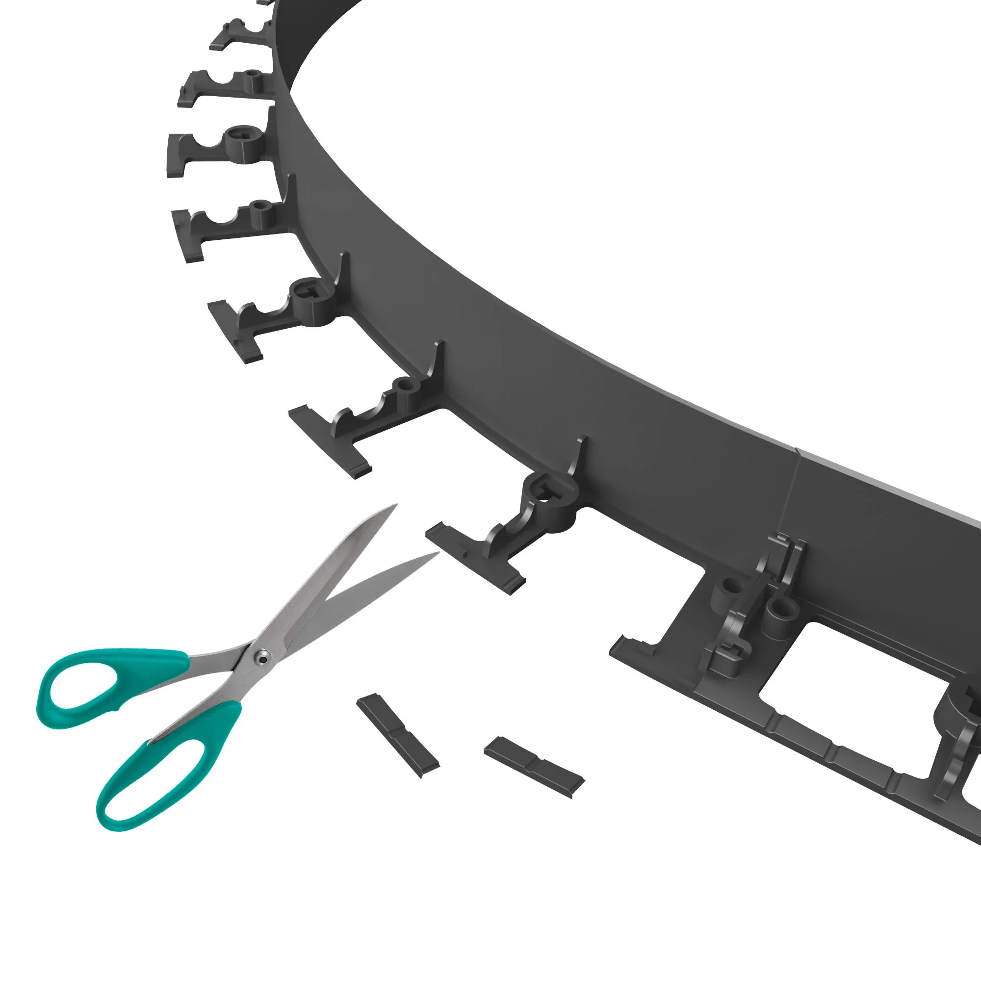 Casa si gradina - Kit bordura PP pentru pavaj L=1m, 4buc, 12 ancore incluse, H78, negru Vodaland gama Terra