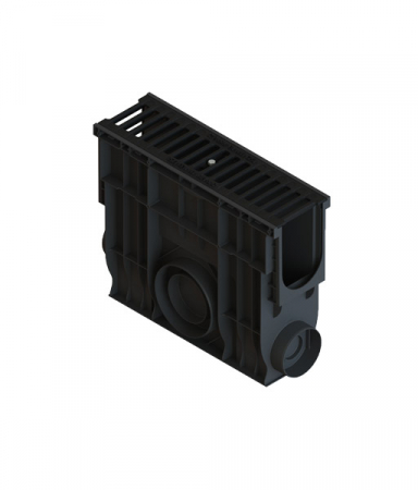 Tevi, fitinguri, robineti si accesorii - Kit camin colector din polipropilena model BASE, LN100 Hext.400 gratar din fonta clasica C250 500x160x400 - Vodaland gama Drain