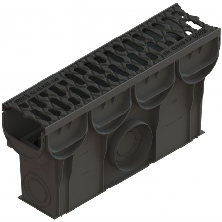 Tevi, fitinguri, robineti si accesorii - Kit camin din polipropilena model Easy 2/3, Inspectie cu gratar din fonta A15 509x250x133 - Vodaland gama Drain