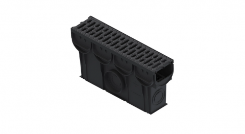 Tevi, fitinguri, robineti si accesorii - Kit Camin din polipropilena model Easy 2,/3 Inspectie cu gratar din polipropilena A15 509x250x133 - Vodaland gama Drain