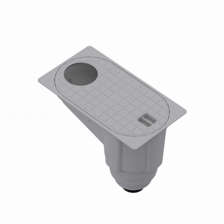 Tevi, fitinguri, robineti si accesorii - Kit camin din polipropilena model EASY, scurgere burlan 303x164x208 gri D.Burlan 75/90/110/125 D.out110 Vertical A15 - Vodaland gama Drain