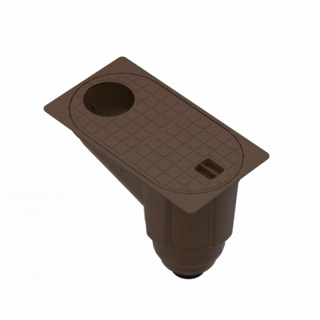 Tevi, fitinguri, robineti si accesorii - Kit camin din polipropilena model EASY, scurgere burlan 303x164x208 maro D.Burlan 75/90/110/125 D.out110 Vertical A15 - Vodaland gama Drain