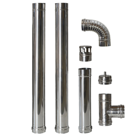 Kit cos de fum interior din inox Termax P1 D80 pentru aparate pe peleti [1]