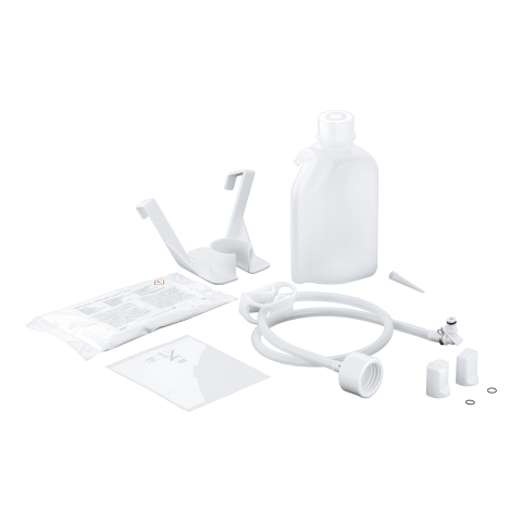 Obiecte sanitare - Kit detartrare Grohe sensia Arena, 80g, sticla, adaptor, furtun, suport sticla