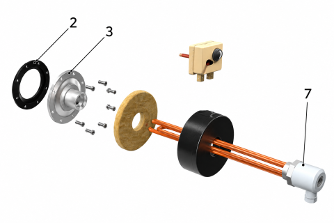 Accesorii boilere - Kit electric Tesy de incalzire a apei cu termostat 4,5 kw