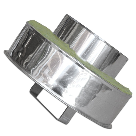 Kit exterior cos fum dublu perete izolat cu vata minerala bazaltica 40 mm, H, Ø160 mm