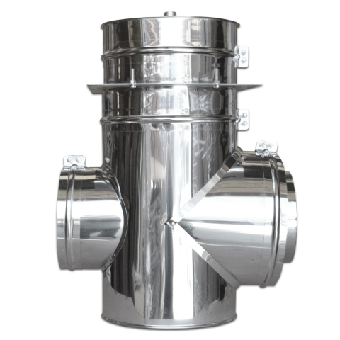 Incalzire - Kit exterior cos fum dublu perete izolat cu vata minerala bazaltica 40 mm, H, Ø180 mm