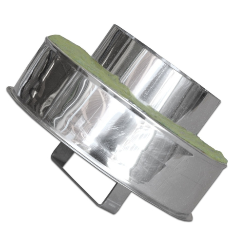 Kit exterior cos fum dublu perete izolat cu vata minerala bazaltica 40 mm, Ø100 mm, model P1 [3]