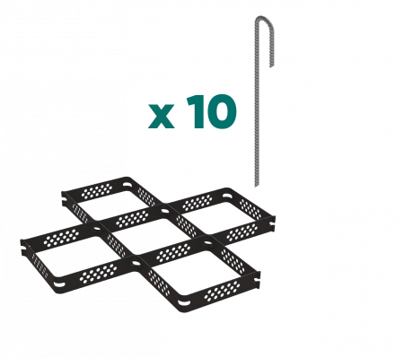 Geocelule - Kit geocelule Htot.50mm 2.5m x 6m 15.3m.p cu 10 ancore otel zincat incluse - Vodaland gama Terra