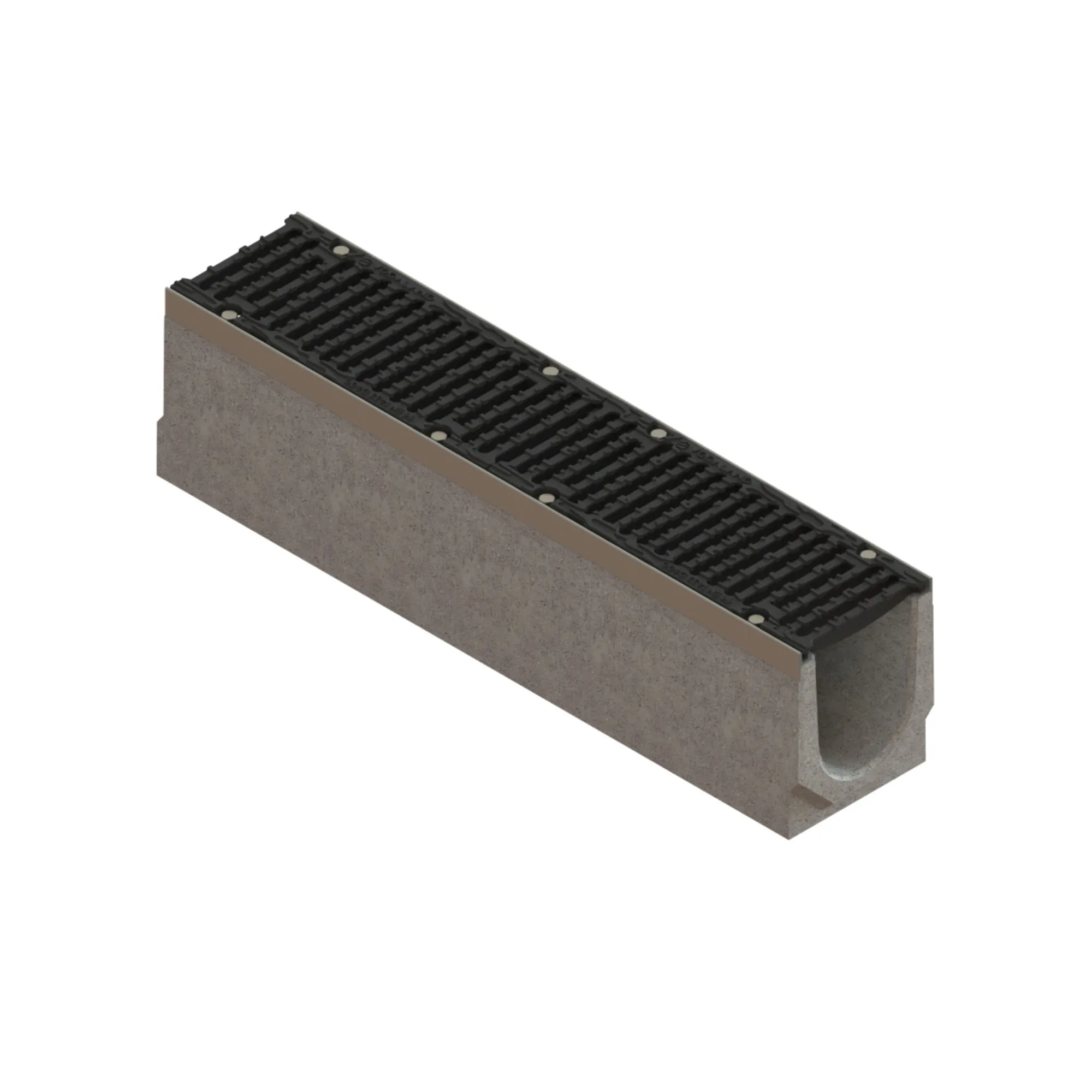 Rigole exterioare si accesorii - Kit rigola fibrobeton PRO LN150 Hext.210 muchii otel zincat gratar fonta D400 1000x210x210 Vodaland gama Drain