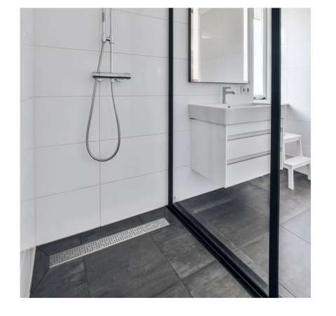 Kit Rigola din INOX STAINLESS dus/balcon LN110 H20 gratar din INOX L15 1000x120x20 - Vodaland gama Drain [5]