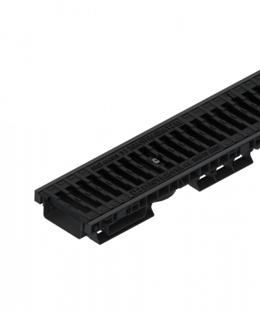 Tevi, fitinguri, robineti si accesorii - Kit rigola din polipropilena model BASE, LN100 Hext.60 gratar din fonta clasica C250 1000x156x60 - Vodaland gama Drain
