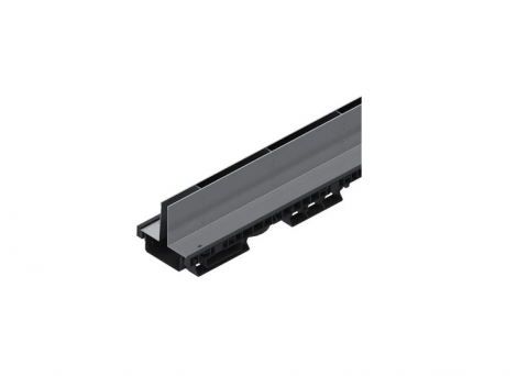 Kit rigola din polipropilena model BASE, LN100 Htot.160 gratar otel zincat tip Fanta T H100mm A15-C250 1000x156x160 - Vodaland gama Drain [5]