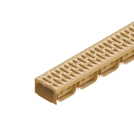 Kit-uri rigole - Kit rigola din polipropilena model Easy 2, LN100 Hext.70 gratar din polipropilena nisip A15 1000x125x70 - Vodaland gama Drain