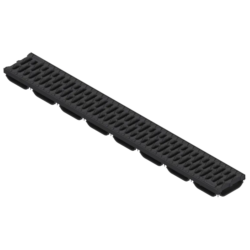 Instalatii de apa si canalizare - Kit rigola PP EASY LOW LN100 Hext.40 gratar PP negru A15 1000x125x40 Vodaland gama Drain