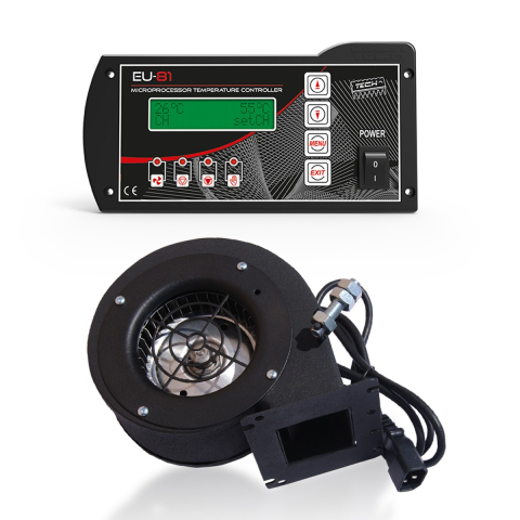 Incalzire - Kit ventilator STW 70 si controler EU-81 zPID Termax pentru cazane 25-50 kW