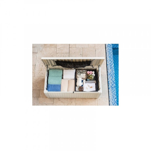 Lada pentru depozitare alba pentru piscina, ratan, 500 L, Keter [2]