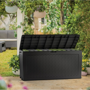 Lada pentru depozitare antracit, rattan, 270 L, Keter Samoa [3]