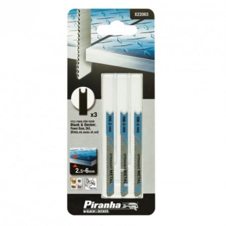 Scule si echipamente pentru constructii - Set Lame Pendular Black+Decker X22003 Metal prindere U 3 x 70 mm