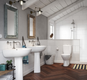 Lavoar suspendat, A=48.5 x H=19 x L=60 cm., Cersanit President 60 [3]