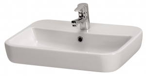 Lavoare si accesorii - Lavoar patrat pentru blat, A=42 x H=10.5 x L=59.5 cm., Cersanit Caspia 60