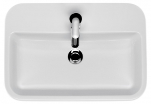 Lavoar patrat pentru blat, A=42 x H=10.5 x L=59.5 cm., Cersanit Caspia 60 [1]
