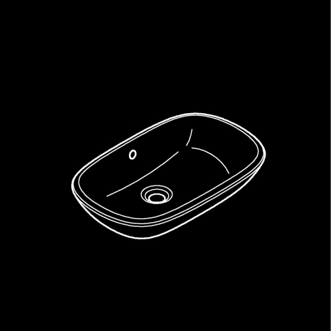 Lavoar Grohe Eurostyle vessel 50, montaj pe blat, 50x38, fara preaplin, suprafata anti-aderenta Pure guard, alb [6]