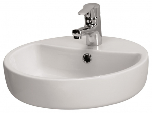 Lavoare si accesorii - Lavoar pentru blat, A=44 x H=10 x L=44 cm., Cersanit Caspia 44 RING