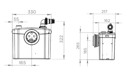 Macerator - sistem de tocare si pompare ape uzate SFA model SANITOP Silence 400W, 5m vertical / 100 m orizontal [3]