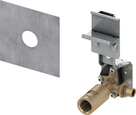 Tevi, fitinguri, robineti si accesorii - Cot lung TECEflex din bronz, cu fixare pe teava TECEprofil Ø 16 x 1/2" FI