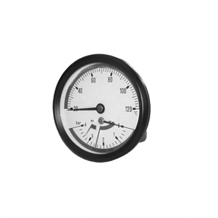 Manometre, presostate si termostate - Manometru, 4 bari, 120 grC, d=80mm, 1/2, racord axial