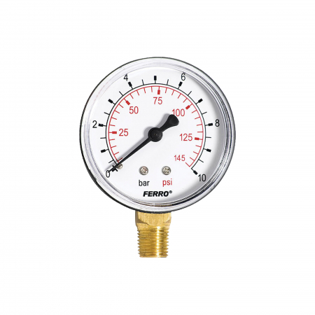 Automatizari si elemente de automatizare - Manometru ø 63 mm conectare radiala, 1/4", 6 bar, Ferro