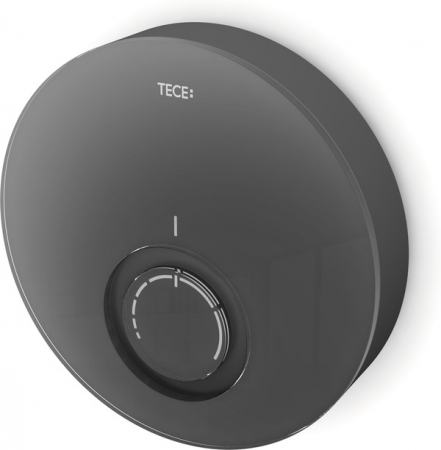 Automatizari si termostate incalzire in pardoseala - Capac termostat DESIGN TECEfloor SLQ din sticla, sticla neagra / carcasa neagra