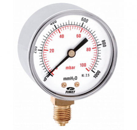 Manometre, presostate si termostate - Manometru radial Rp 3/8, 0...100mbar, DN80mm