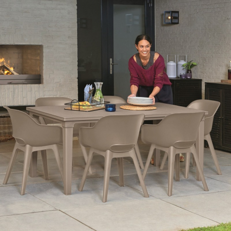 Mobilier de gradina - Masa de gradina, cappuccino, Keter Futura