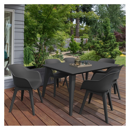 Mobilier de gradina - Masa de gradina, grafit, Keter Lima