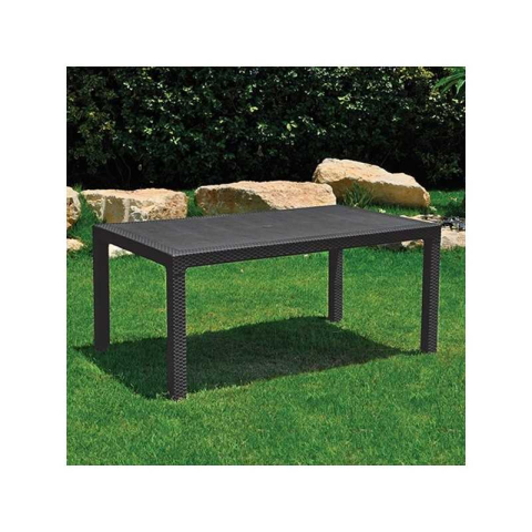 Mese de gradina - Masa de gradina material plastic Keter pentru a servi masa grafit Melody 4-6 persoane fara scaune 160.5 x 94.5 x 74.5 cm