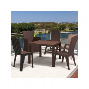 Mobilier de gradina - Masa pentru gradina, maro, Keter Melody Quartet