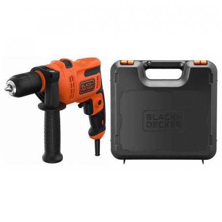 Masini de gaurit si insurubat - Masina de Gaurit Black+Decker BEH200K cu percutie 500W