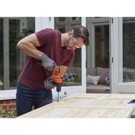 Masina de Gaurit Black+Decker BEH200K cu percutie 500W [4]