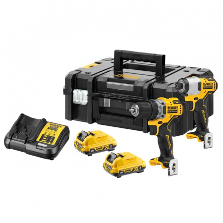 Scule si dispozitive de lucru - Set DeWalt DCK2110L2T: Masina De Gaurit Si Insurubat + Masina De Insurubat Cu Impact
